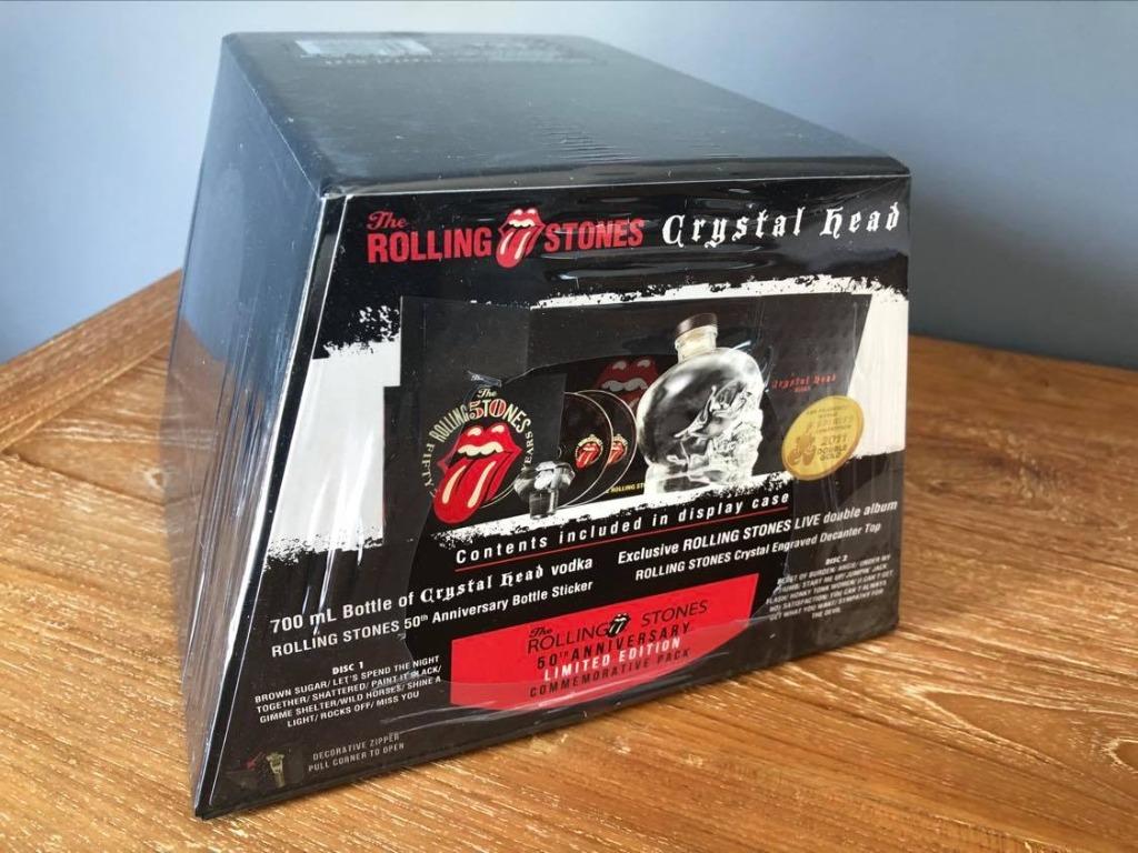 Coffret Collector Crystal Head Rolling Stones 50th Birthday, Verzamelen, Wijnen, Ophalen, Overige typen, Nieuw, Noord-Amerika
