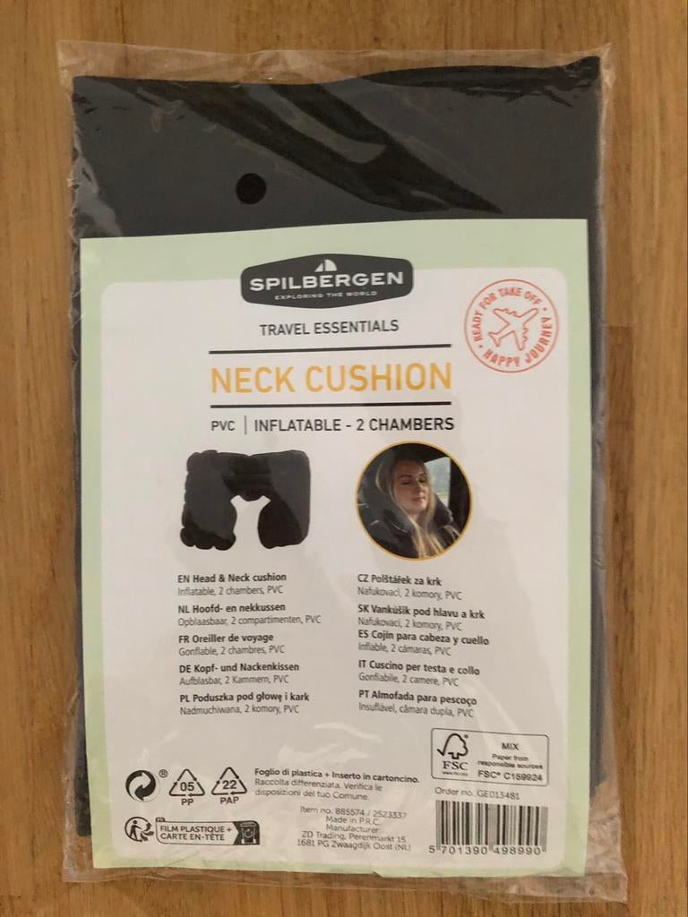 nieuw: opblaasbaar nekkussen Spilbergen 2 compartimenten, Ophalen of Verzenden, Nieuw, Overige typen