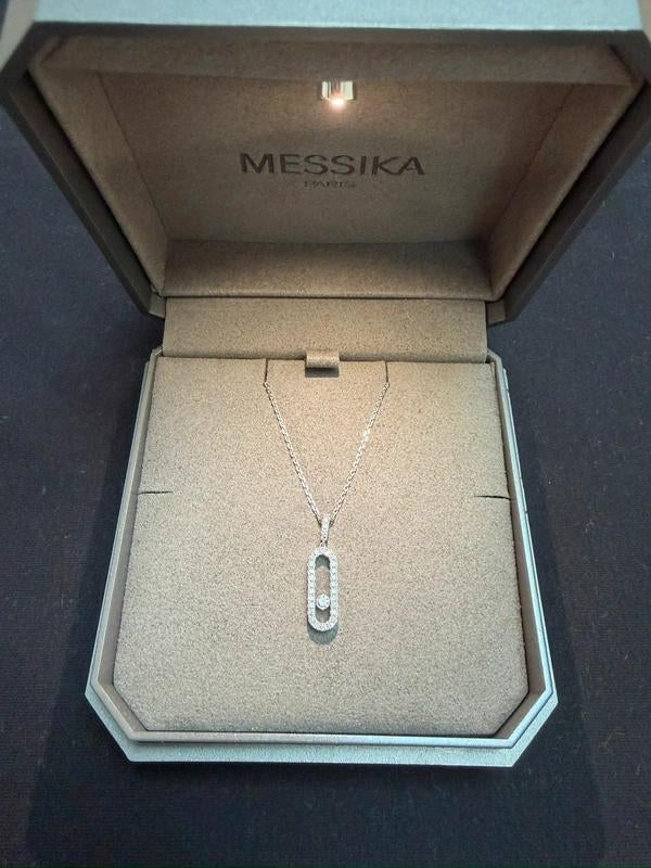 Collier Messika Move Uno GM Pavé, Neuf, Pierre ou Minéral, Enlèvement ou Envoi, Avec pierre précieuse