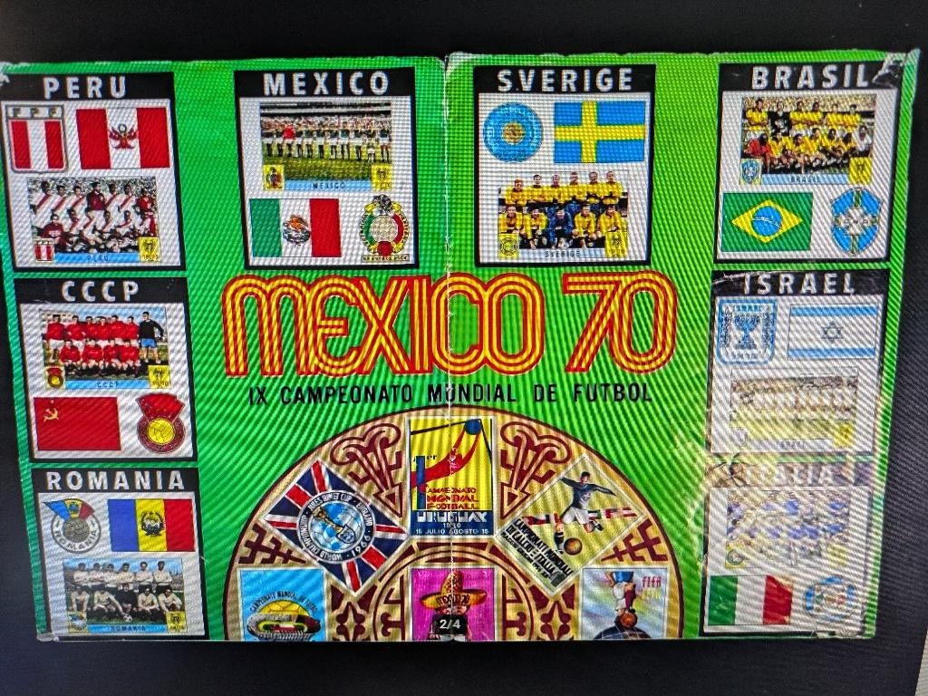 AFFICHE PUBLICITAIRE PANINI COUPE DU MONDE FOOT MEXICO 70, Collections, Envoi