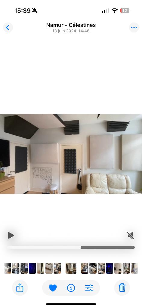 Lot de panneaux acoustiques + cabine vocale pour studio, Enlèvement