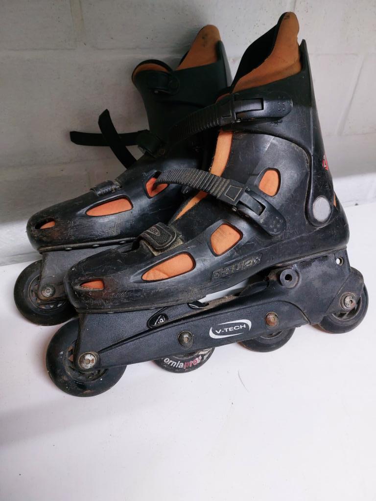 Inline skates maat 45, Sport en Fitness, Ophalen, Gebruikt, Bauer, Kinderen