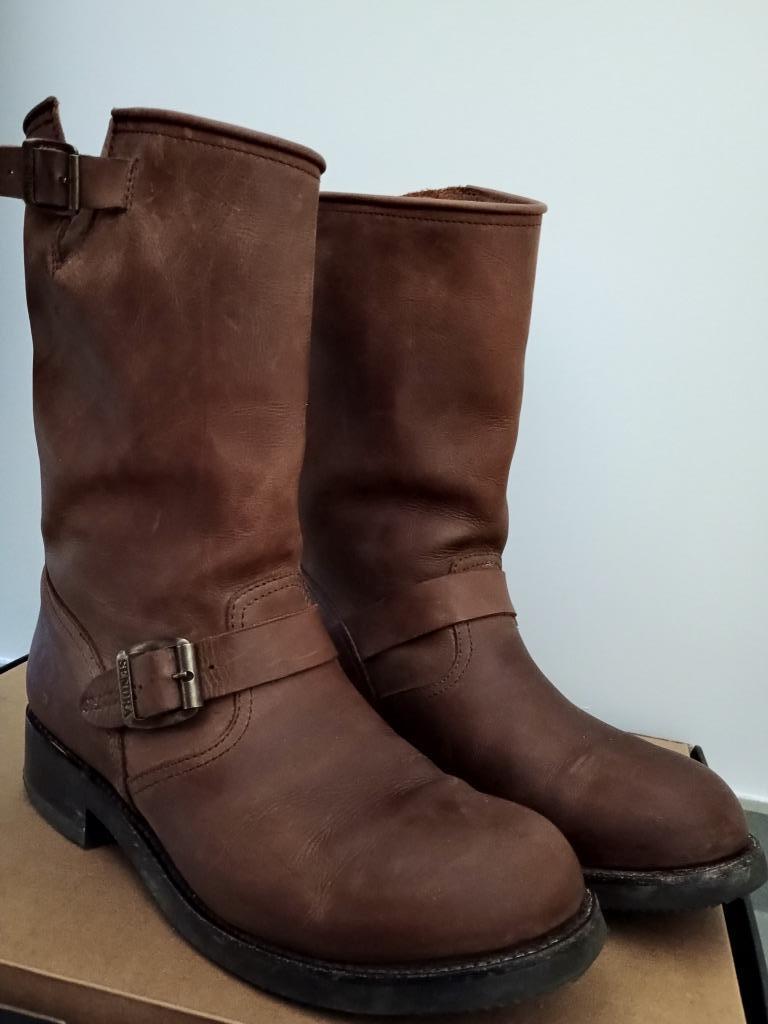 Hoogwaardige leren laarzen, Ophalen, Sendra, Bruin, Boots