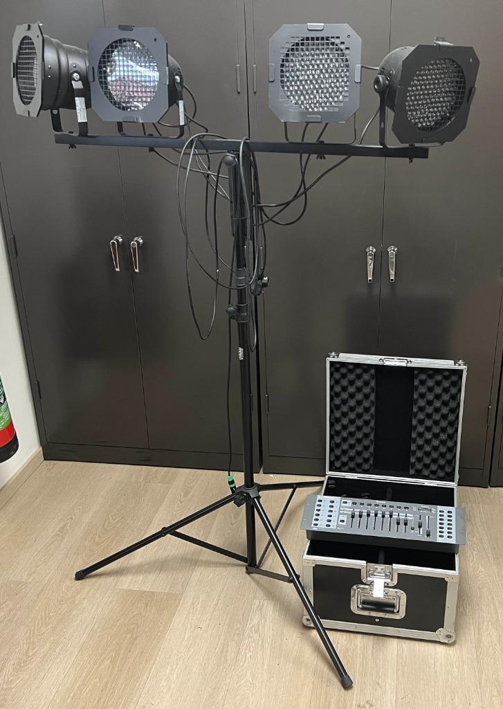 Showtec SM-8/2 DMX controller + 4 PAR set, Ophalen of Verzenden, Zo goed als nieuw, Licht, Geluidgestuurd
