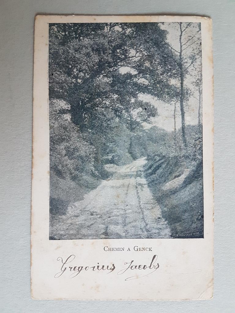 Postkaart Genk Chemin à Genck, Ophalen of Verzenden, Voor 1920, Gelopen, Limburg