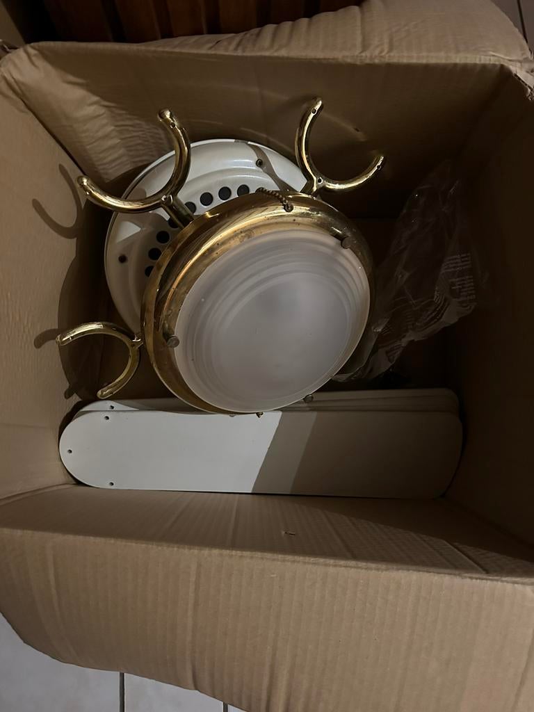 Lustre avec ventilateur, Enlèvement, Comme neuf