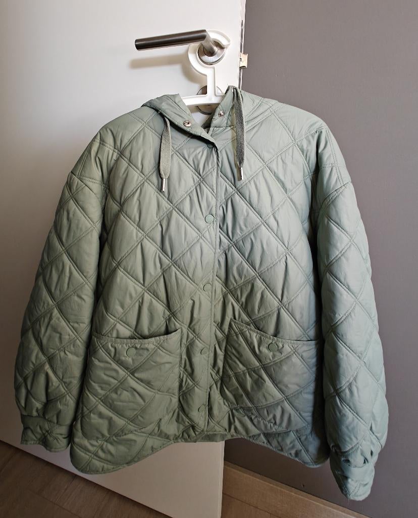 lichtgroene doorstikte jas JBC Sora maat S/M, JBC, Gedragen, Groen, Ophalen