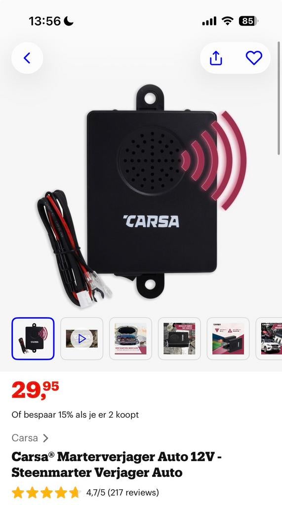 Marter verjager auto, Ophalen of Verzenden, Nieuw