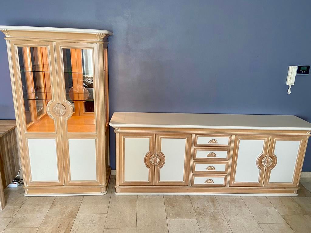 Vitrine Kast & Dressoir Set, Huis en Inrichting, Kasten | Vitrinekasten, Ophalen, Zo goed als nieuw