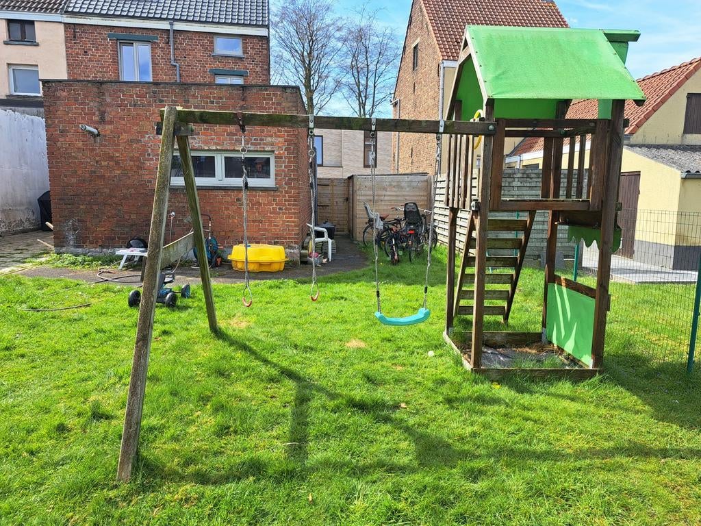 Wickey speeltoestel met attributen., Kinderen en Baby's, Speelgoed | Buiten | Speeltoestellen, Gebruikt, Schommel, Overige typen