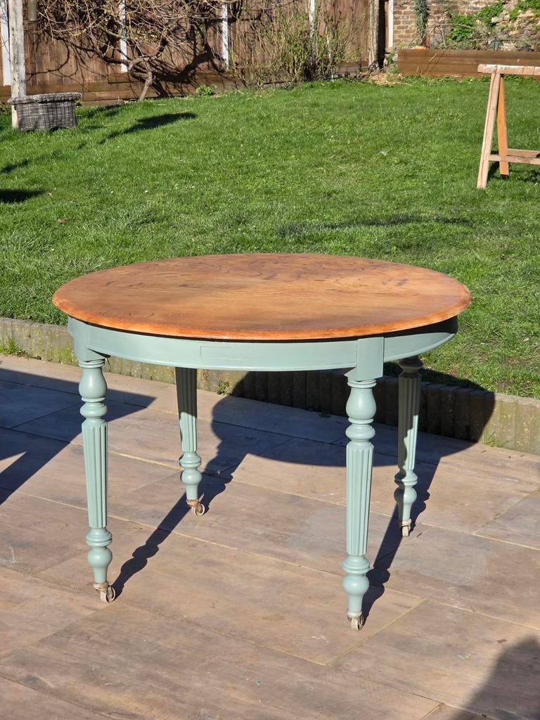 Superbe ancienne table de cuisine ou salle à manger vintage, Maison & Meubles, Enlèvement