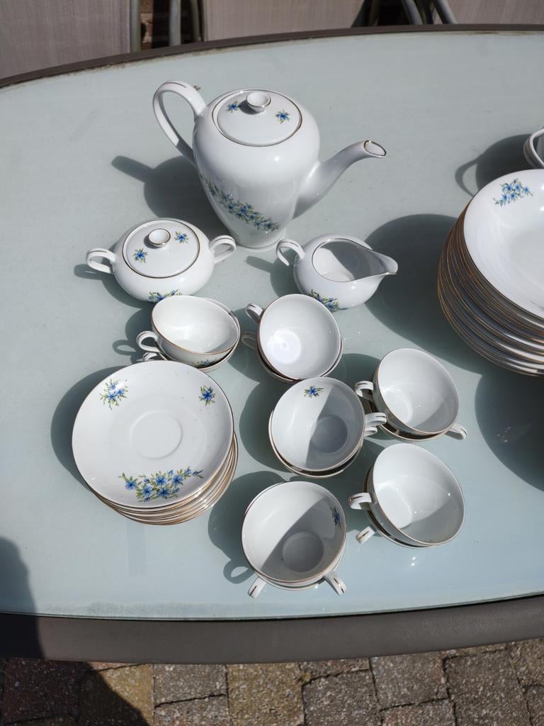 Coffret café - dîner à motif floral, Enlèvement