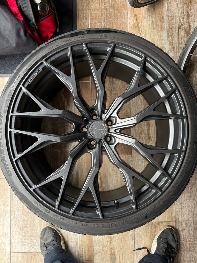 Jantes noires Concaver 5x112, Enlèvement, Jante(s)