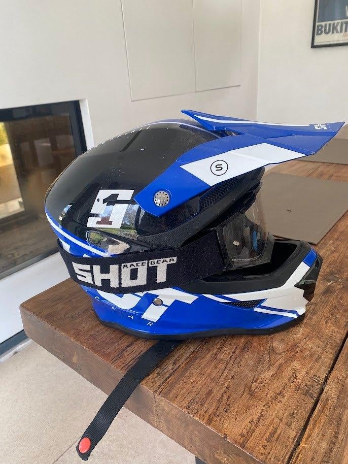 Helm brommer, Fietsen en Brommers, Ophalen, Zo goed als nieuw, Extra large of groter, SHOT