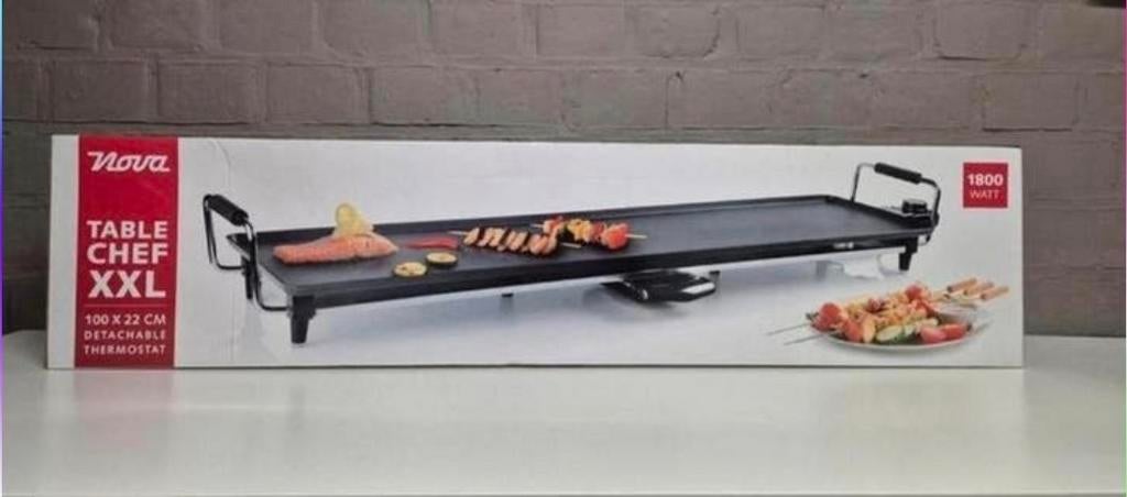 Plancha XXL Nova Table Chef - NEUVE (100 x 22 cm), Elektronische apparatuur, Contactgrills, Ophalen, Nieuw