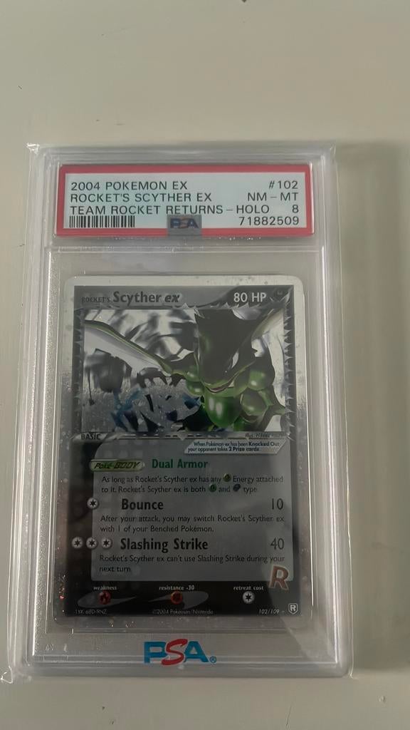 Rocket's scyther ex 102 PSA 8, Verzenden, Zo goed als nieuw