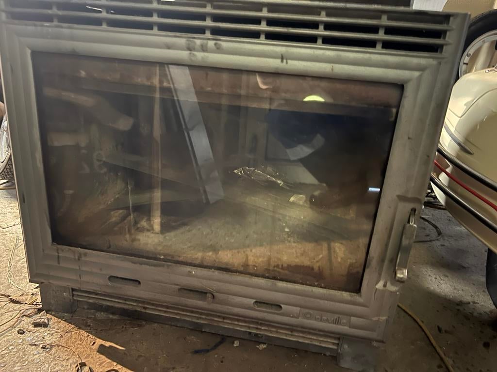 Poêle au bois Deville avec ventilation, Maison & Meubles, Poêles, Encastré, Enlèvement, Utilisé, Bois