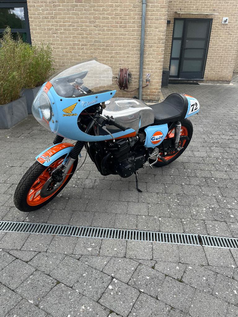 Honda SOHC 750 cc 1976 perfect omgebouwde caféracer, Motoren, 750 cc, 4 cilinders, Particulier, Meer dan 35 kW