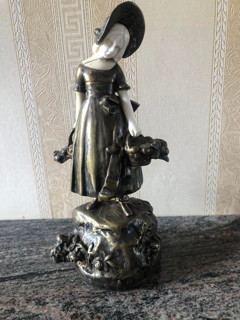 Chryséléphantine bronze et ivoire Peter Tereszczuk., Enlèvement ou Envoi, Utilisé