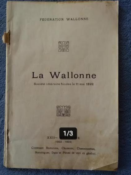 La Wallonne, société littéraire - XXIIme annuaire 1922-1923, Livres, Enlèvement ou Envoi, Belgique, Utilisé, Collectif