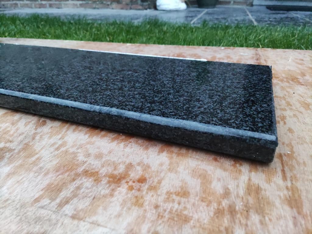 Zwarte vensterbank graniet, Ophalen, Hardsteen, Vensterbanken, Zo goed als nieuw