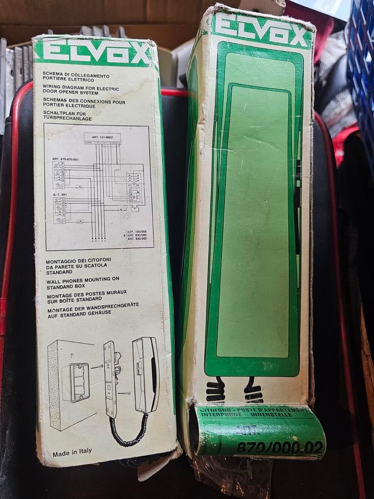 Parlophone : postes interne cornet  elvox 870  2 pieces, Huis en Inrichting