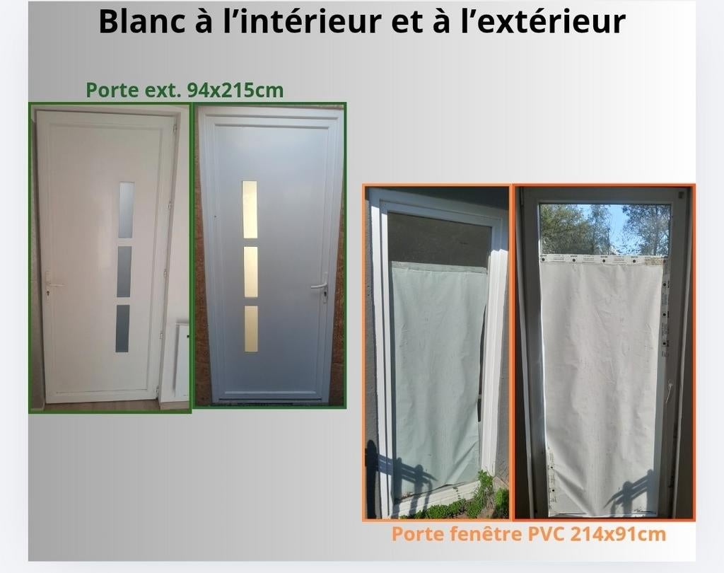 1 porte entrée et 1 porte fenêtre, Bricolage & Construction, Châssis & Portes coulissantes, Enlèvement
