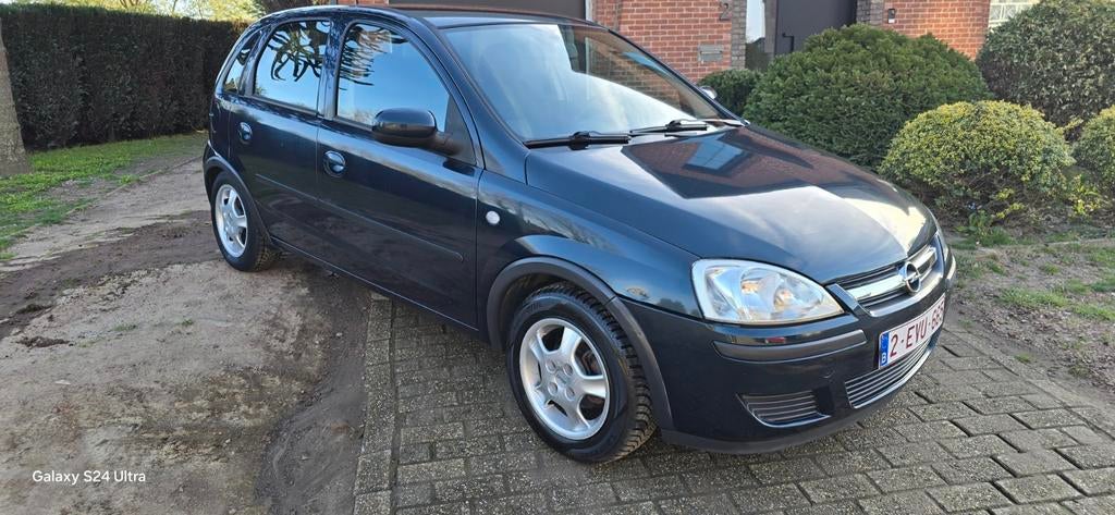 Opel Corsa 1.0 i Gekeurd+Car-Pass  134000 klm, Euro4, Bw 200, Auto's, Opel, Stof, Zwart, Blauw, 127 g/km