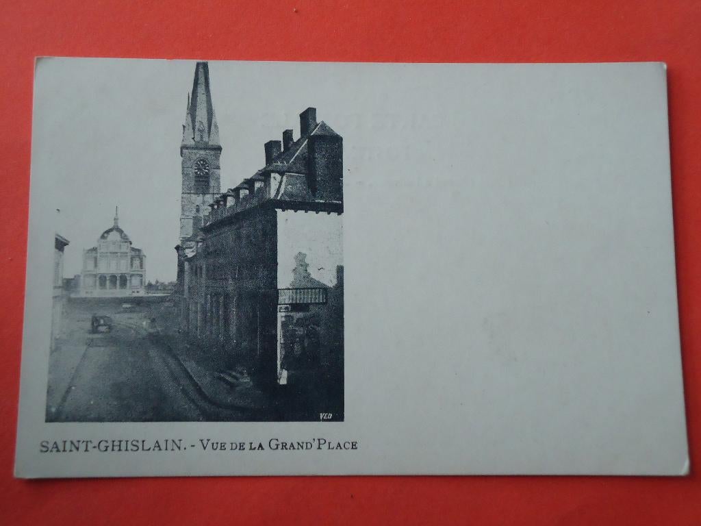 Saint-Ghislain Vue de la Grand'Place, Ophalen of Verzenden, Voor 1920, Ongelopen, Henegouwen