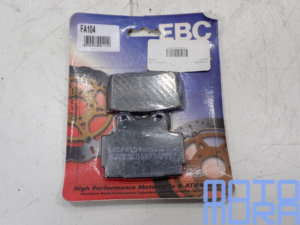 EBC FA104 Remblokken voor Yamaha FZR400, SRX400, XJR400, FZ6, Neuf, -, -, -