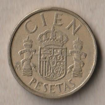 Spanje : 1 (gebruikte) munt van 100 pesetas (1984), Ophalen of Verzenden, Losse munt