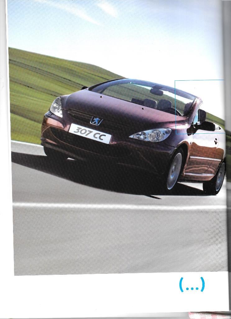 PEUGEOT 307 CC, Livres, Autos | Brochures & Magazines, Enlèvement ou Envoi, Comme neuf, Peugeot