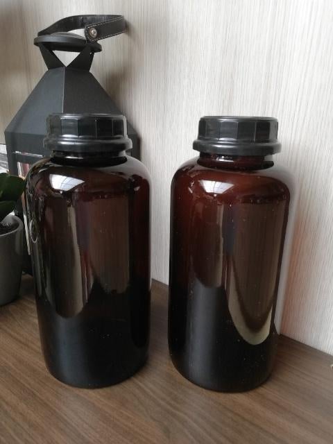 Apothekerspotten, bruin glas., Ophalen of Verzenden