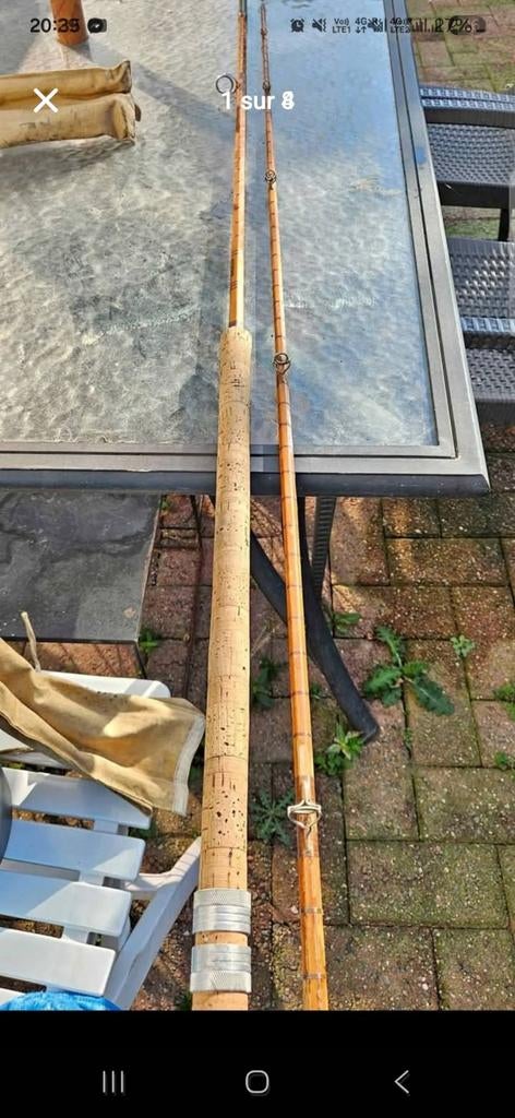 2 canne à pêche en bambou refendu, Enlèvement