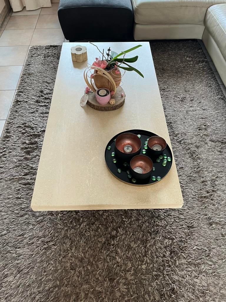 Salontafel in travertin, Huis en Inrichting, Tafels | Salontafels, Ophalen