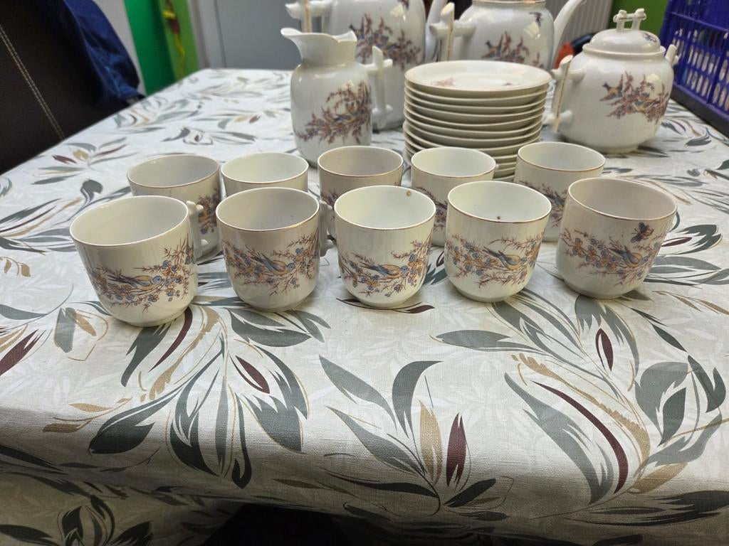 Antiek Art Deco Servies De Fuisseaux Baudour, Antiek en Kunst, Antiek | Servies compleet, Ophalen