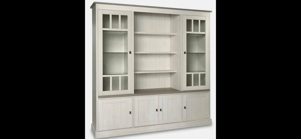 Witte landelijke kast, Huis en Inrichting, Kasten | Buffetkasten, Ophalen, 200 cm of meer, 200 cm of meer, 50 tot 75 cm