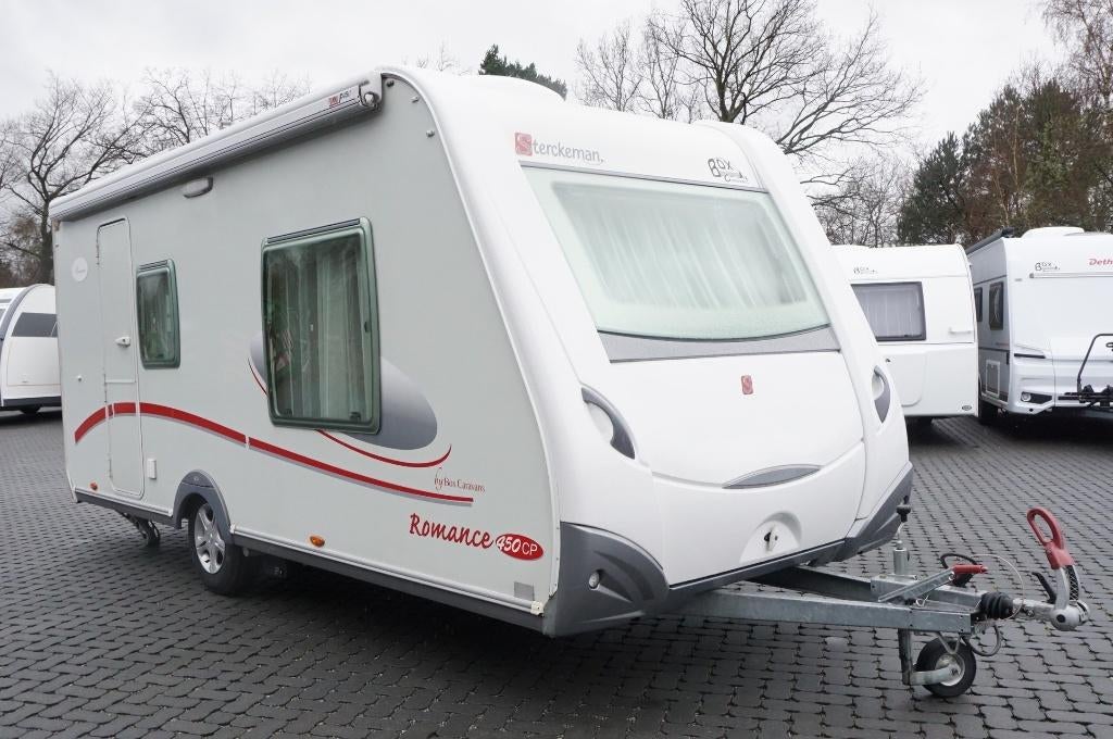 Mooie 3pers.Sterckeman met mover, airco, luifel, MTM 1300kg, Caravans en Kamperen, Sterckeman, Tot en met 3, Queensbed, Airco