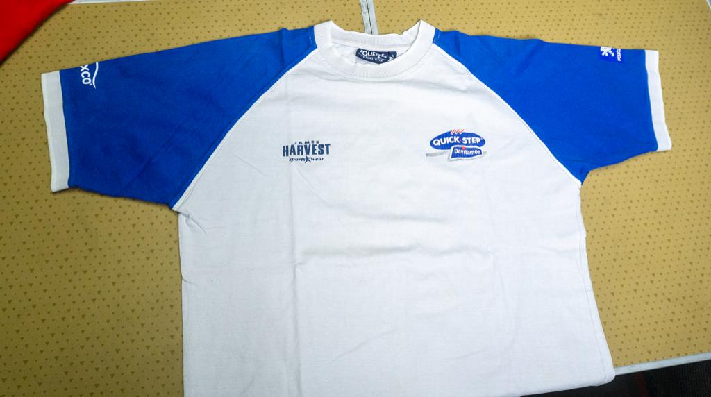 Tshirt wielerploeg Quick-Step Davitamon maat M 2003, Ophalen of Verzenden, Gedragen, Maat 48/50 (M)