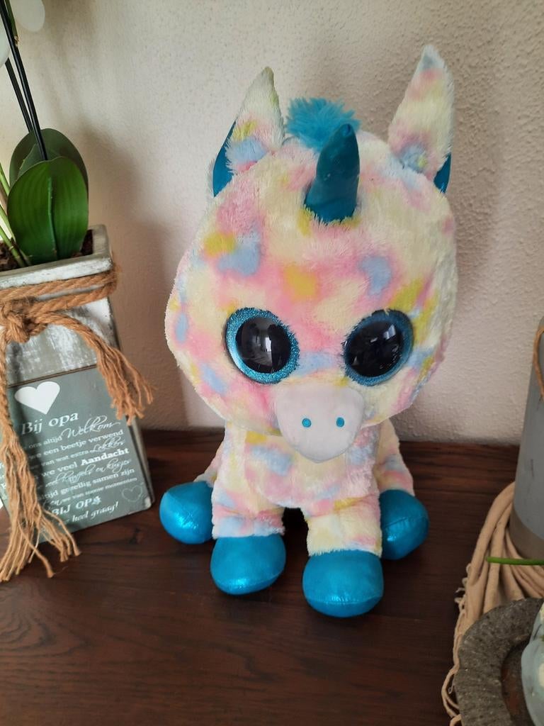 Grote Eenhoorn 35cm nieuwstaat, Kinderen en Baby's, Speelgoed | Knuffels en Pluche, Ophalen, Nieuw, Paard