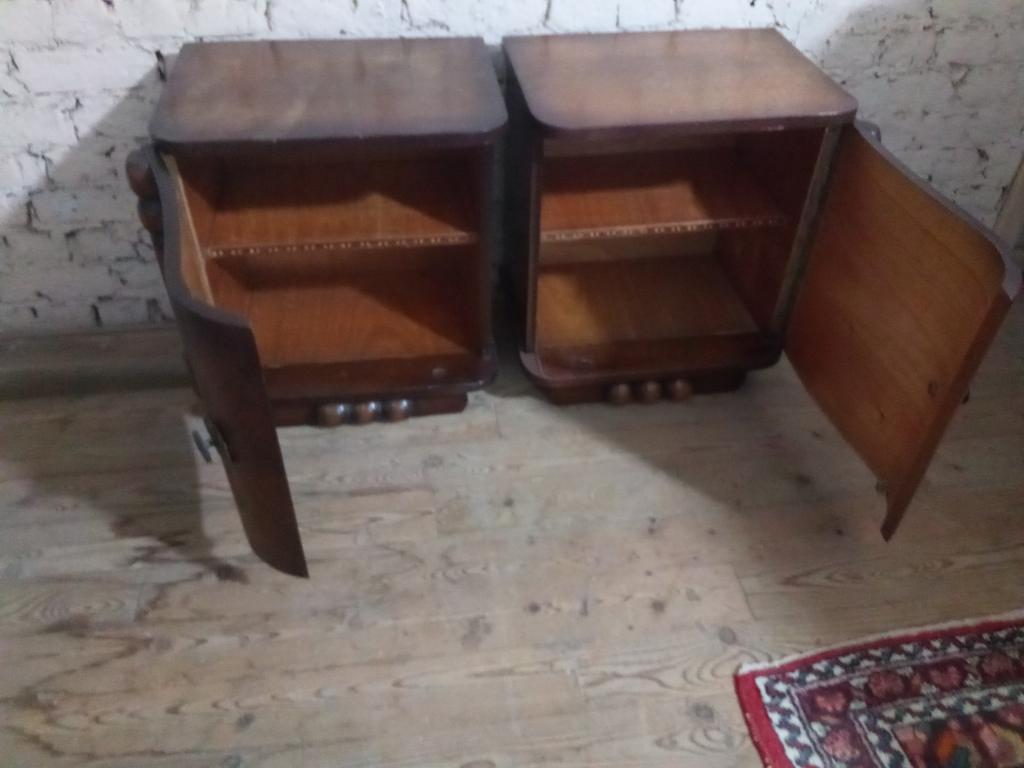 2 oude nachtkastjes, Ophalen, Gebruikt, Minder dan 45 cm, Minder dan 55 cm