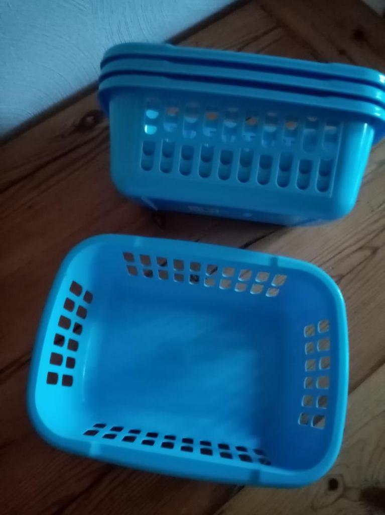 Xenos : 4 nieuw opbergmanden stevige manden 27/20cm, Maison & Meubles, Neuf, Synthétique, Panier, Rectangulaire