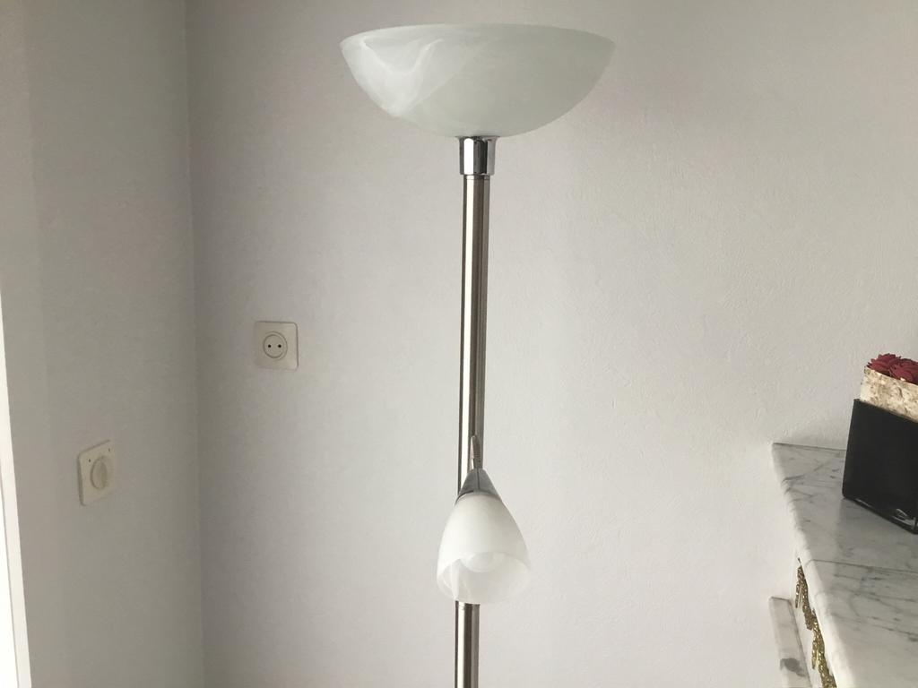 Staande led lamp perfecte staat, Huis en Inrichting, Ophalen, Zo goed als nieuw, Glas
