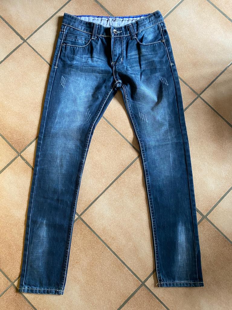 Tripley jeans blauw 14j 164 pre-washed en pre-used 14j ZG st, Broek, Gebruikt, Verzenden, Tripley