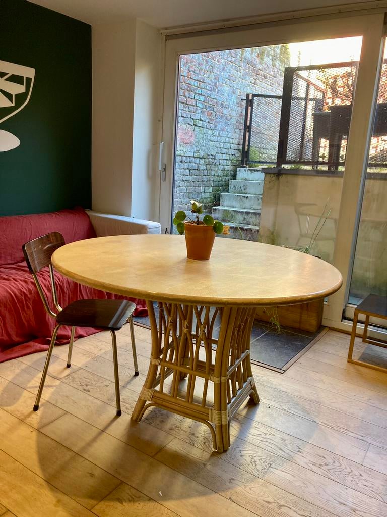 Table ronde en bois, Maison & Meubles, Tables | Tables de salon, Utilisé, 100 à 150 cm, 100 à 150 cm, Rond, Autres essences de bois