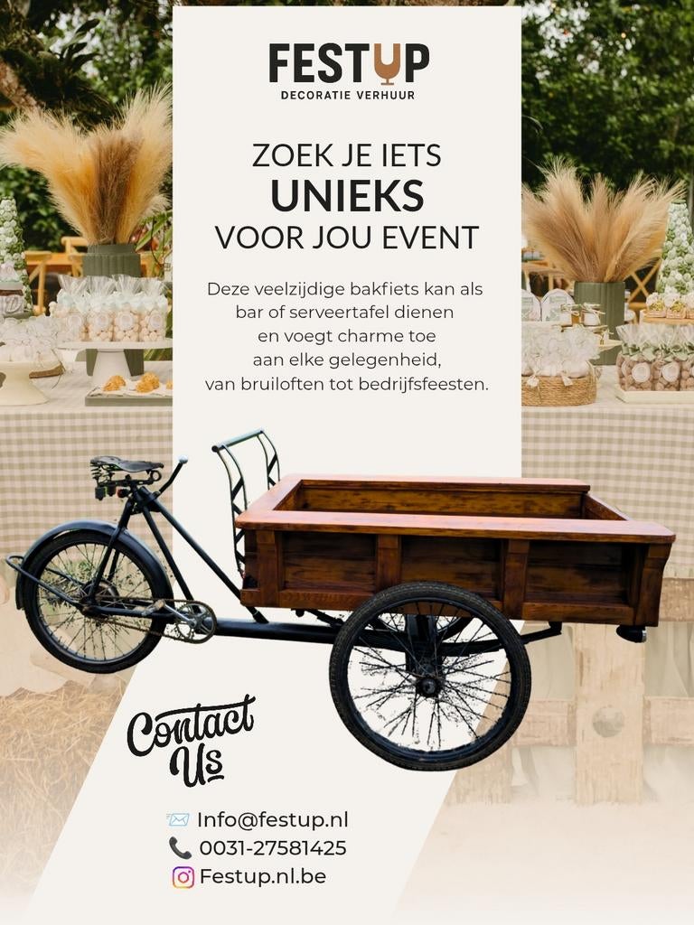 Retro Bakfiets, Fietsen en Brommers, Ophalen
