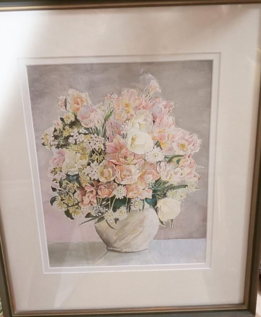 schilderij op papier, Antiek en Kunst, Ophalen of Verzenden