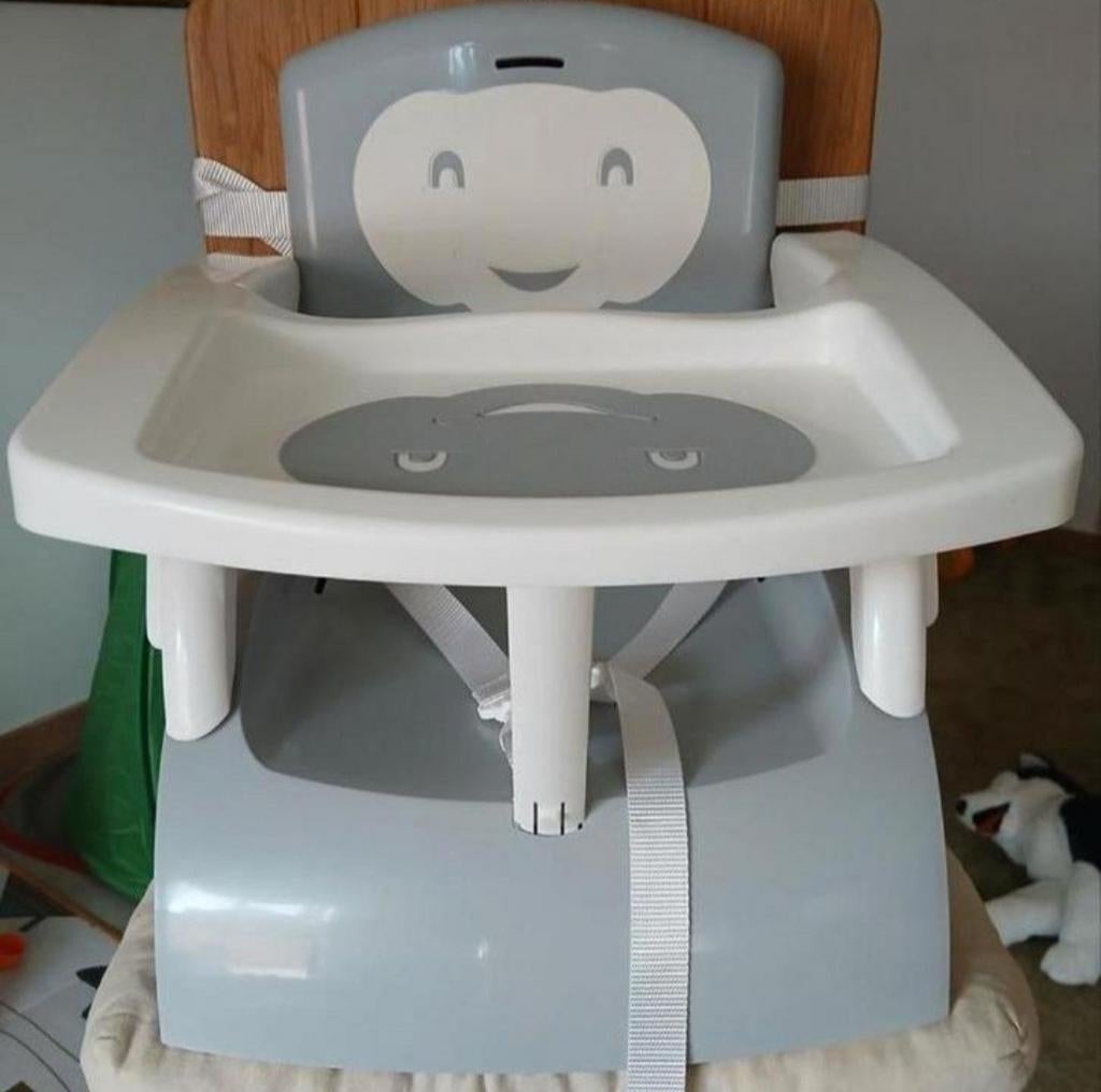 Stoelverhoger / kinderstoel, Ophalen, Zo goed als nieuw, Inklapstoel, Gordel(s)