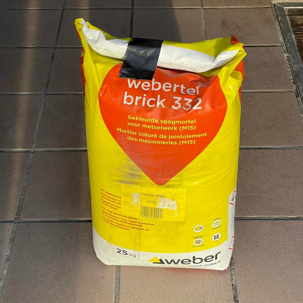 Voegmortel Weberter Brick 332, 24kg, Bricolage & Construction, Briques, Enlèvement, Comme neuf