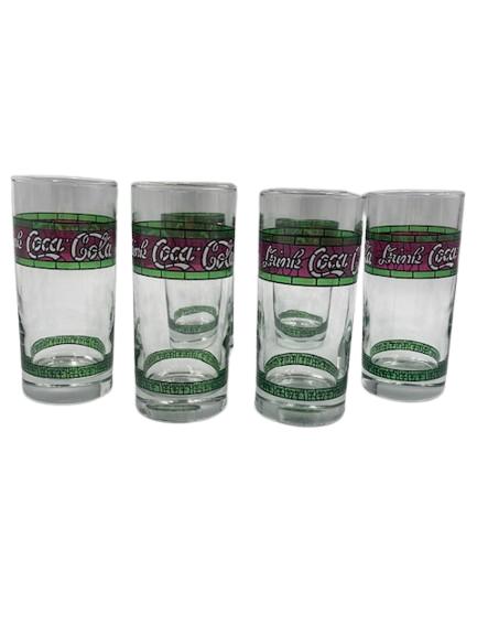 Verres Coca Cola « style Tiffany » (vitraux), Keukies Shop, Verre à soda, Enlèvement ou Envoi, Info@keukiesshop.com